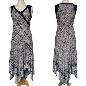 Jones New York Patterned Dress – Handkerchief Hemline, Worn Once